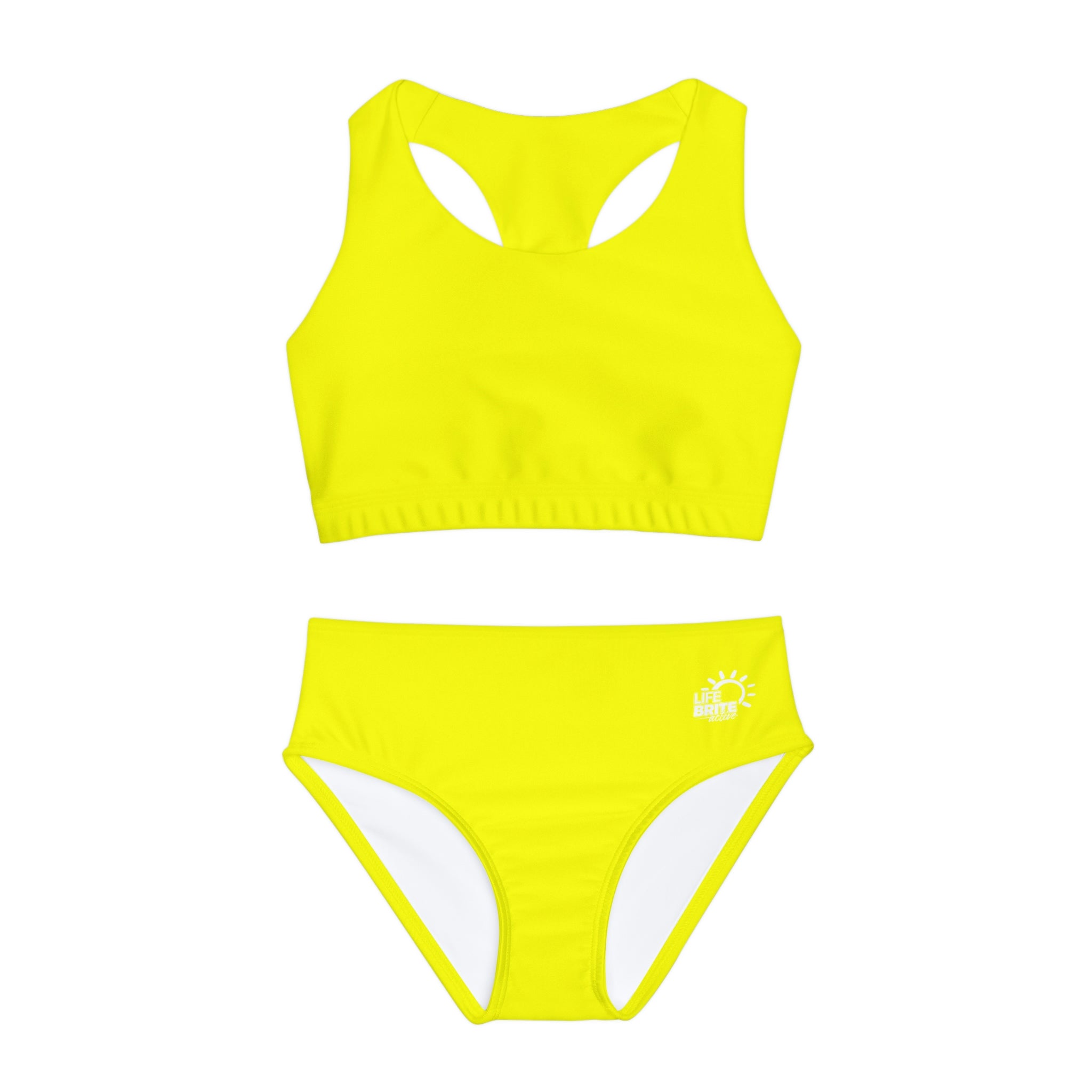 Gleam Girls Two-Piece Swimsuit - Yellow – LifeBrite Active