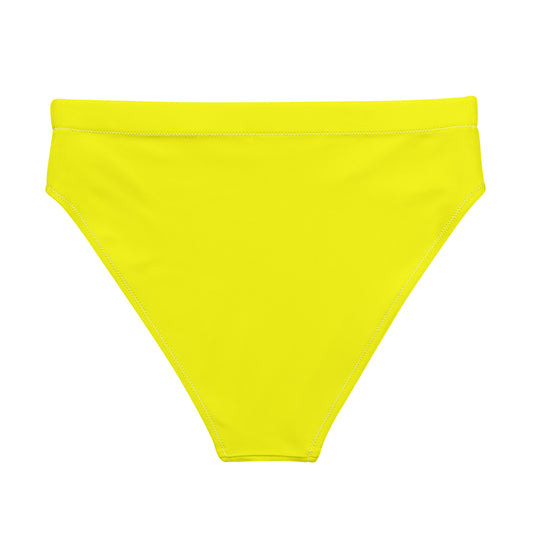 Brighten Women's High-waisted Bikini Bottom - Chroma Canary