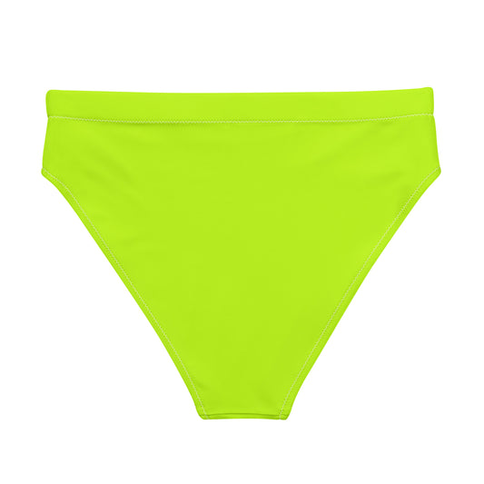 Brighten Women's High-waisted Bikini Bottom - Graphic Green