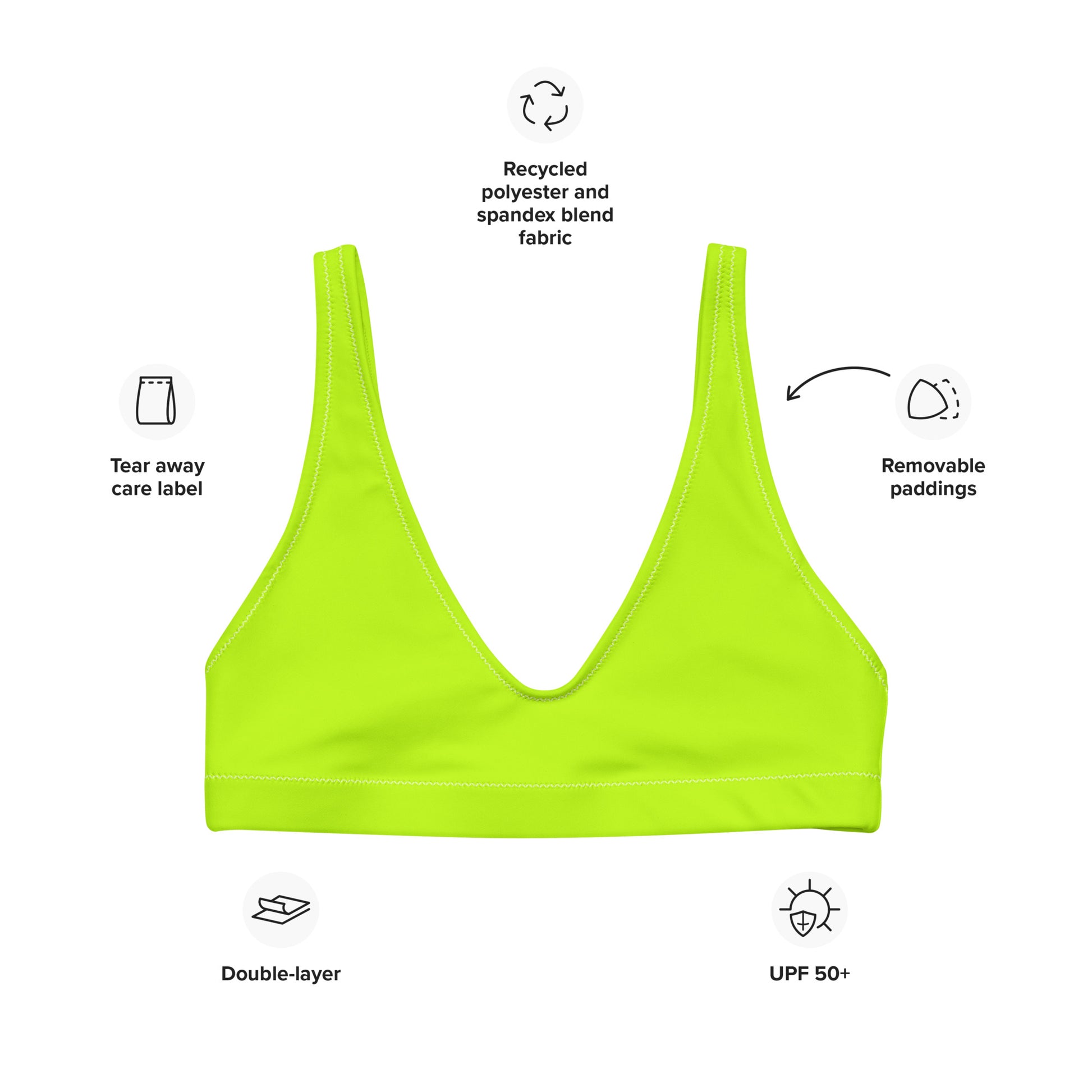 Balance Women's Scoop Neck Bikini Top - Graphic Green – LifeBrite